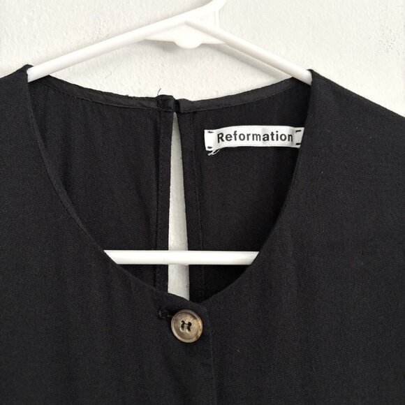 Reformation Black Midi Dress - Picture 4 of 8